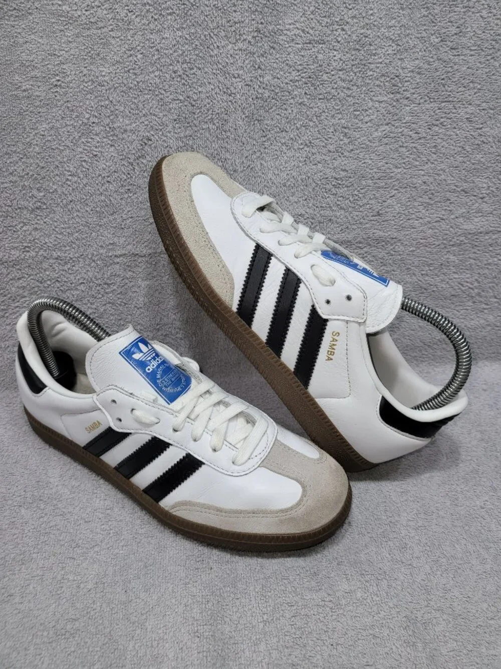 Adidas Samba OG Sneakers IG9030 White/Black Brown Gum Sole Women's/Ladies Size 7